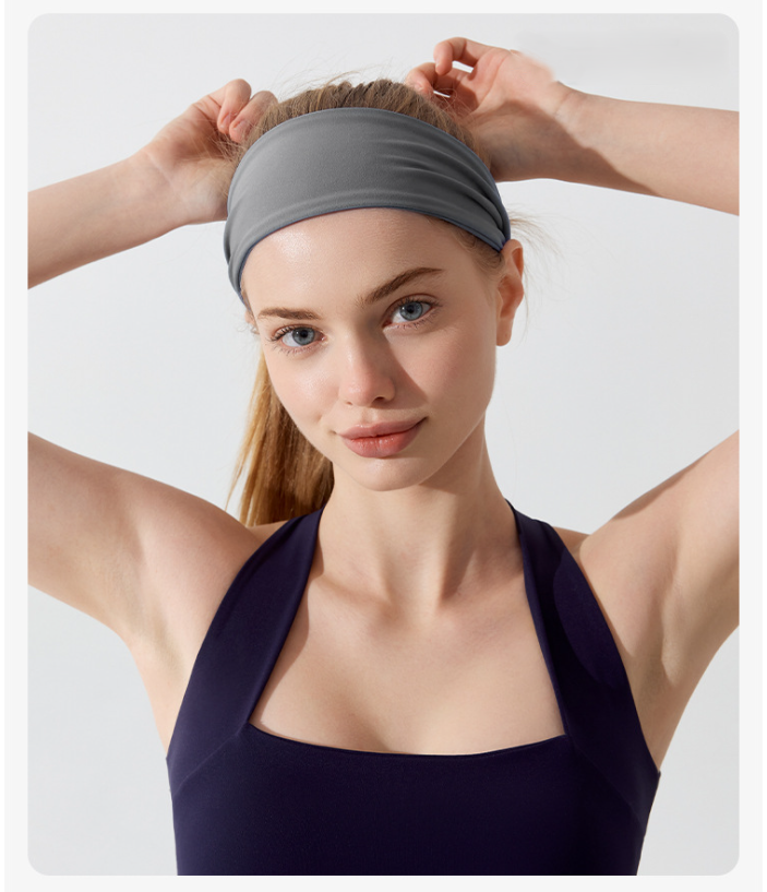 Unisex Wide Stretch Sports Headband – Moisture-Wicking Yoga & Workout Hairband for Men and Women