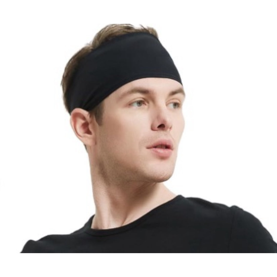 Unisex Wide Stretch Sports Headband – Moisture-Wicking Yoga & Workout Hairband for Men and Women