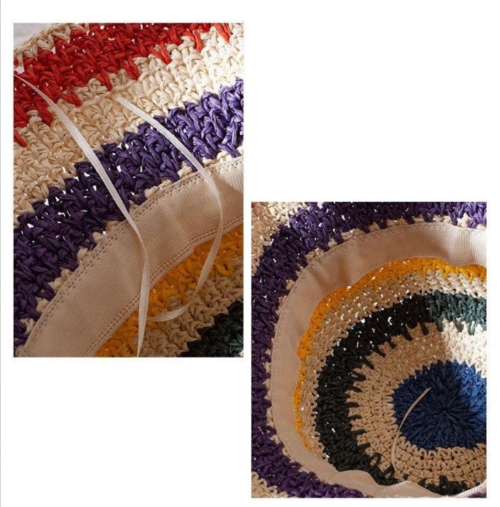 Colorful rainbow beanie hat to avoid the sun! Vacation hat